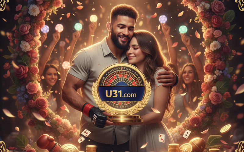 Lutador de MMA focado dentro do octógono antes da luta.